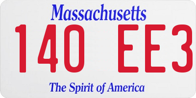 MA license plate 140EE3