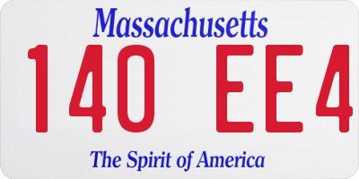 MA license plate 140EE4