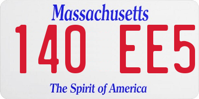 MA license plate 140EE5