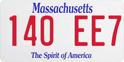 MA license plate 140EE7