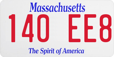 MA license plate 140EE8