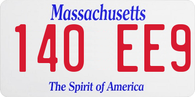 MA license plate 140EE9