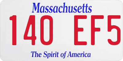 MA license plate 140EF5