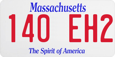 MA license plate 140EH2
