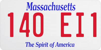 MA license plate 140EI1