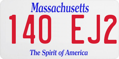 MA license plate 140EJ2