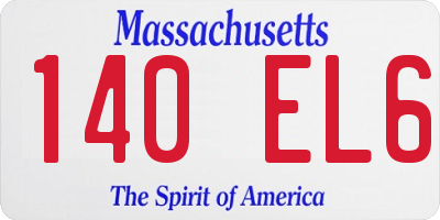 MA license plate 140EL6