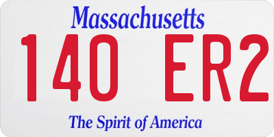 MA license plate 140ER2