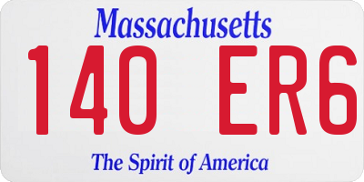 MA license plate 140ER6
