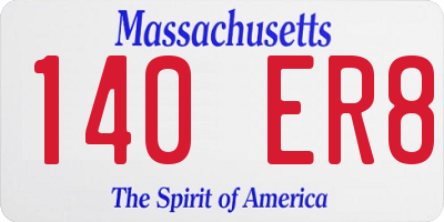MA license plate 140ER8