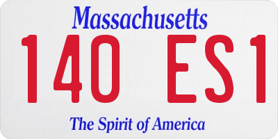 MA license plate 140ES1