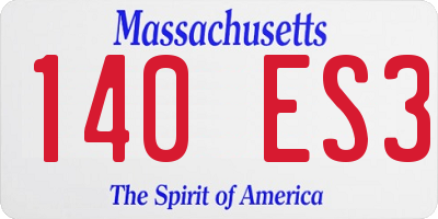 MA license plate 140ES3
