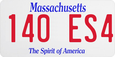 MA license plate 140ES4
