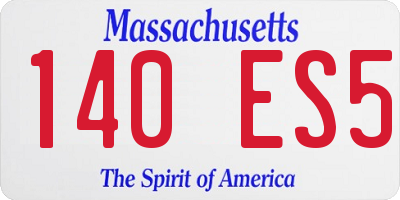 MA license plate 140ES5