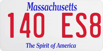 MA license plate 140ES8