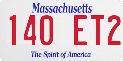 MA license plate 140ET2