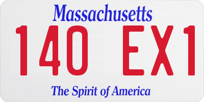 MA license plate 140EX1