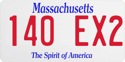 MA license plate 140EX2