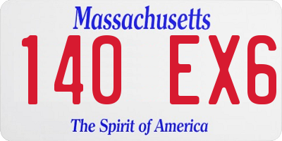 MA license plate 140EX6