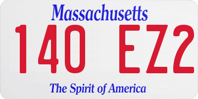 MA license plate 140EZ2