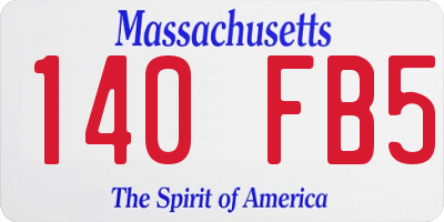 MA license plate 140FB5
