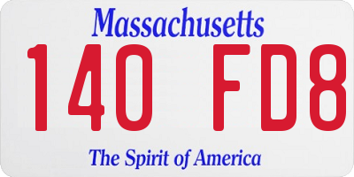MA license plate 140FD8