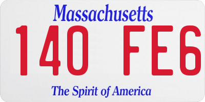 MA license plate 140FE6