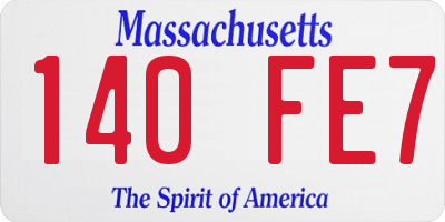 MA license plate 140FE7