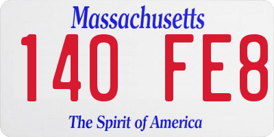 MA license plate 140FE8