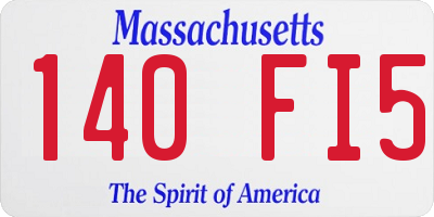 MA license plate 140FI5