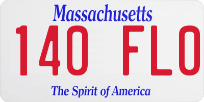 MA license plate 140FL0