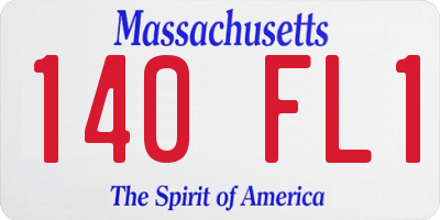 MA license plate 140FL1