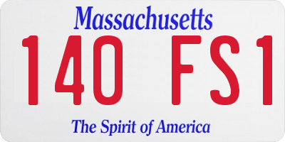 MA license plate 140FS1