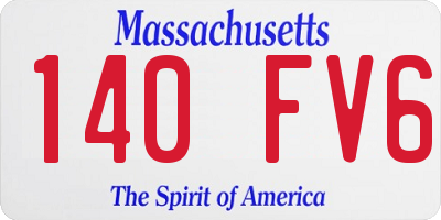 MA license plate 140FV6
