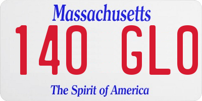 MA license plate 140GL0