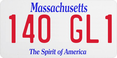 MA license plate 140GL1
