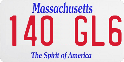 MA license plate 140GL6