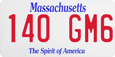 MA license plate 140GM6