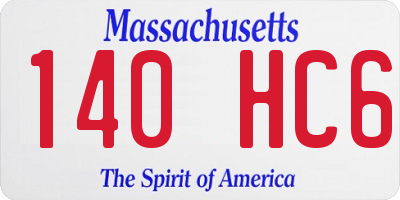 MA license plate 140HC6