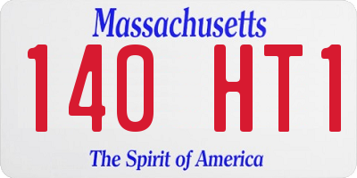 MA license plate 140HT1