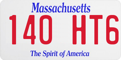 MA license plate 140HT6