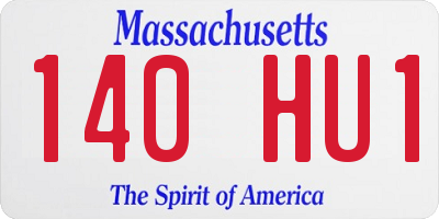 MA license plate 140HU1