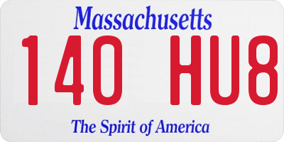 MA license plate 140HU8