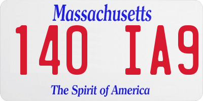 MA license plate 140IA9