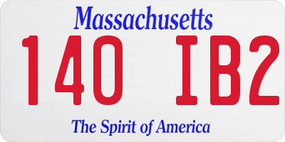 MA license plate 140IB2
