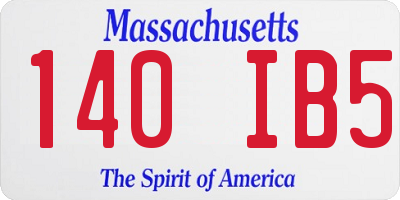 MA license plate 140IB5