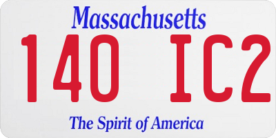 MA license plate 140IC2