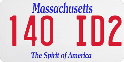 MA license plate 140ID2