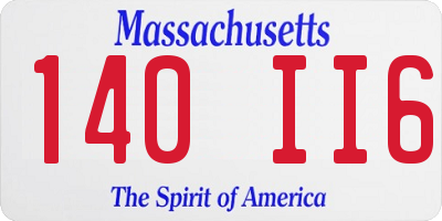 MA license plate 140II6