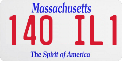 MA license plate 140IL1